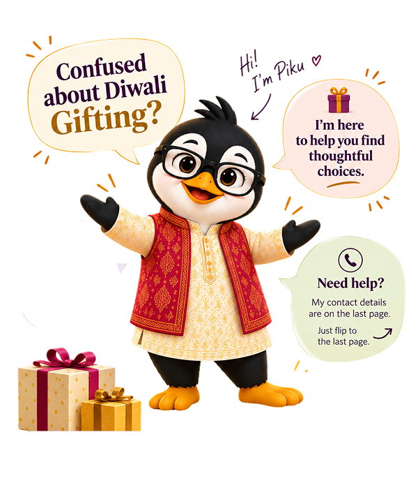 Piku, the AvaGifts mascot, ready to help with Diwali gifting
